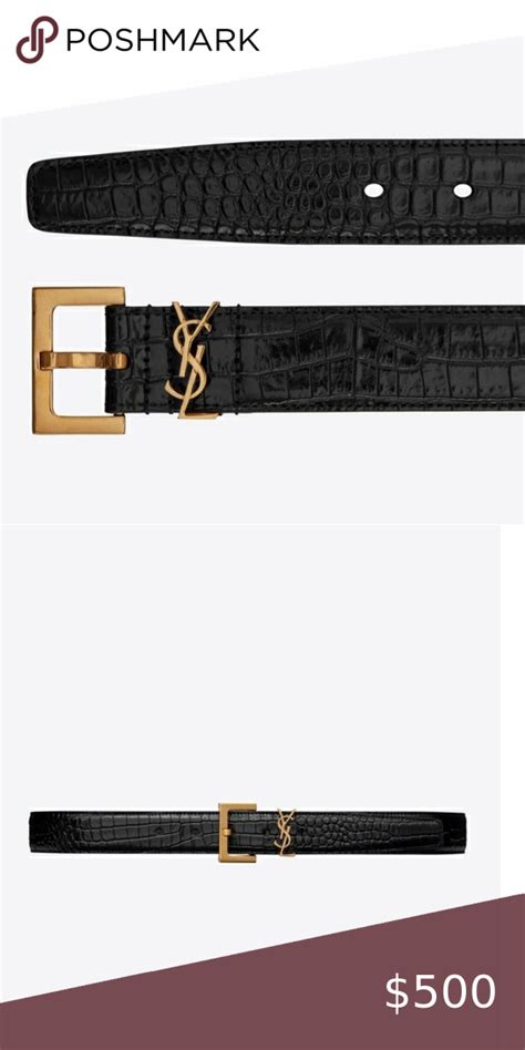 brown thomas ysl belt|YSL crocodile belt.